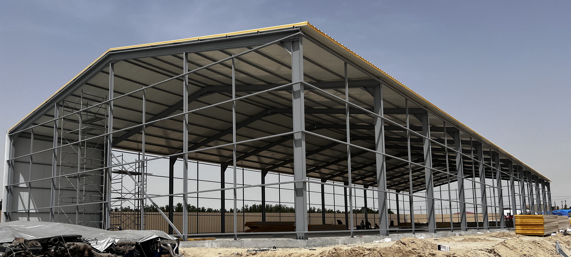 Large-hangar-built-in-Kuwait-with-high-standards-manufacture-from-sandwich-panels